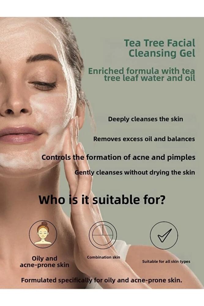 zinderm زيت شجرة الشاي ومضاد لحب الشباب، جل غسول الوجه بحمض الساليسيليك |   جل تنظيف الوجه 200 مل