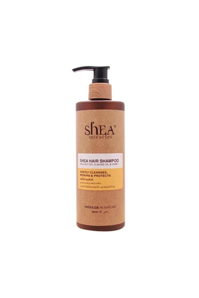 Shea Miracles شامبو الشعر بزيت اللوز والعسل | 300 مل - ذهبي للنساء