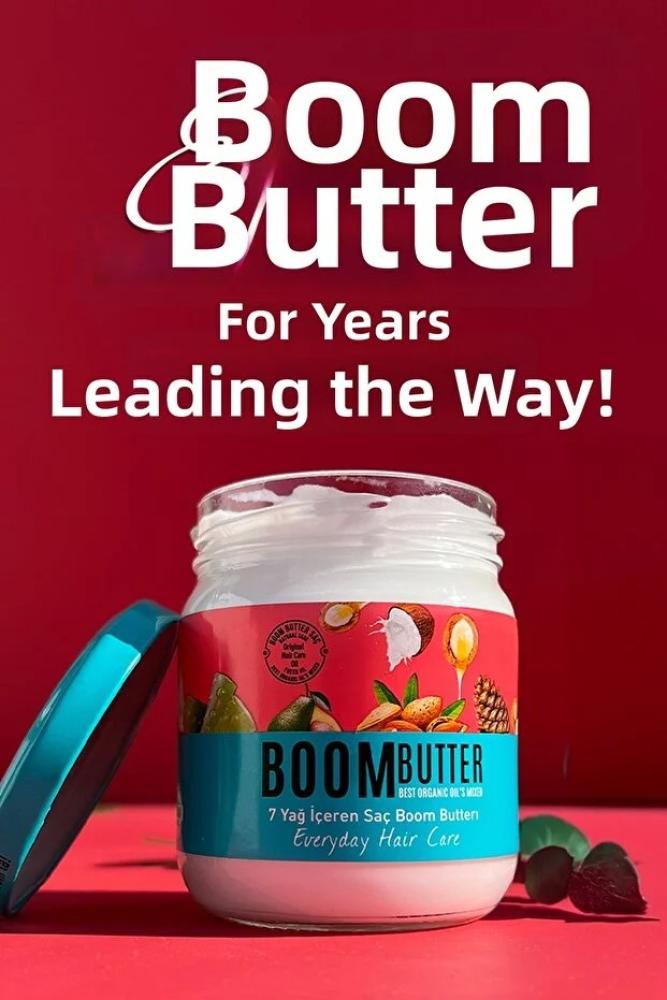 Boom Butter زيت عناية بالشعر مغذٍ ومرطب، يحتوي على 7 زيوت، 190 مل