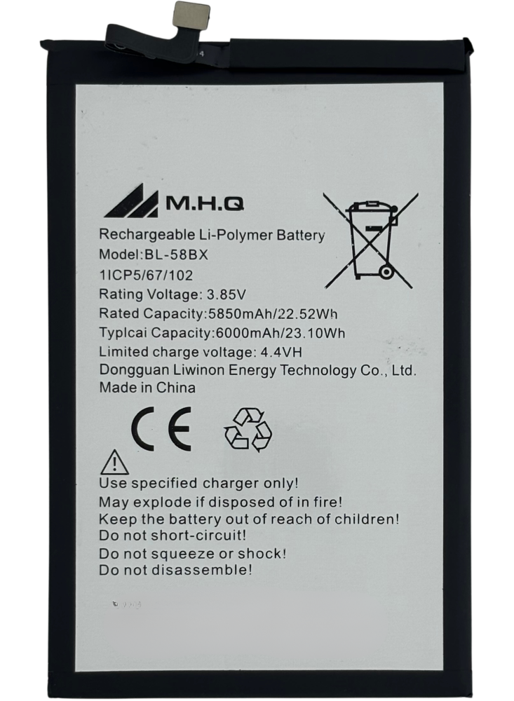 BL-58BX Infinix Hot 10S (X689) / Hot 10 Play (X688C) / Smart 4 Plus (X680) / Hot 9 (X655C) / Hot 9 Play (X680F) BATTERY M.H.Q