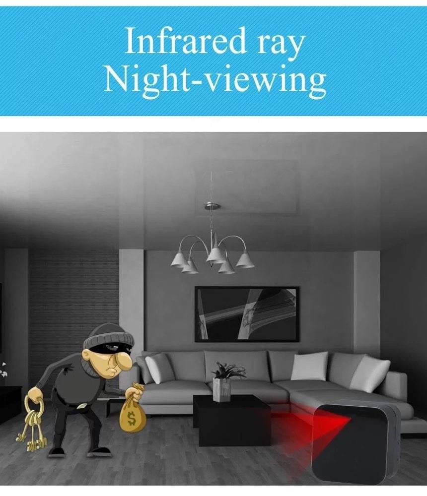 Wall-mounted hidden camera with high-definition remote