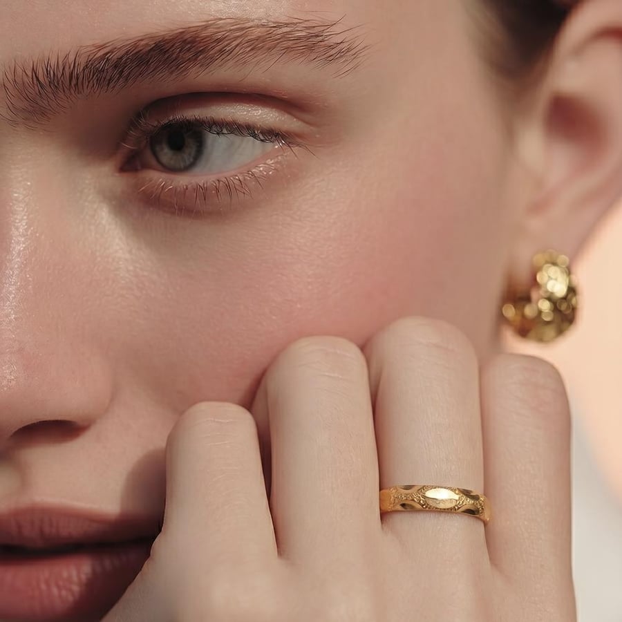 21-karat gold wedding ring