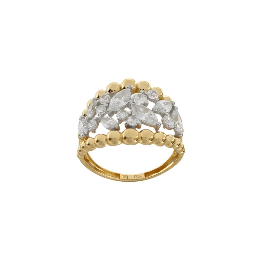 18-karat gold ring, weighing 2.40 grams