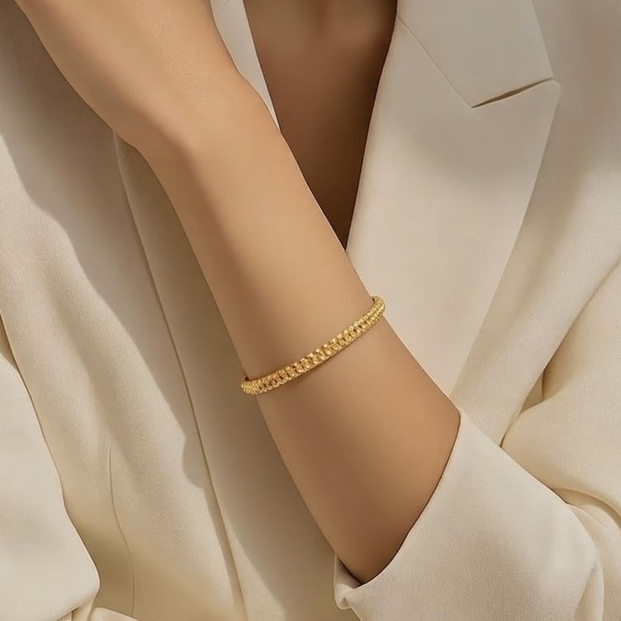 غويشه ذهب عيار 21 الوزن 9.90 جرام
