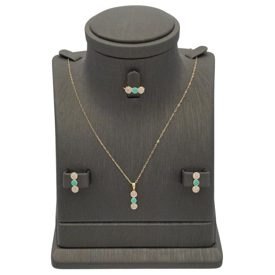 Half a set of children's gold jewelry, 18 karat, weighing 3.10 grams