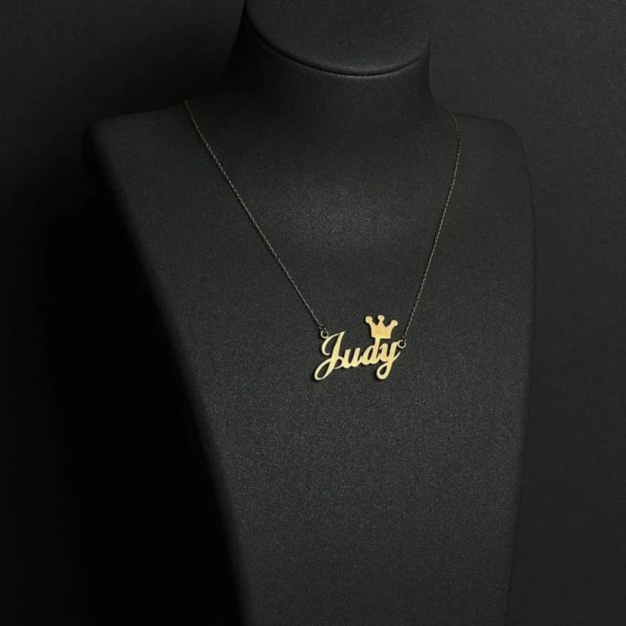 تفصيل ذهب حسب الطلب - سلسلة ذهب باسم Judy عيار 18 أو 21 من اختيارك