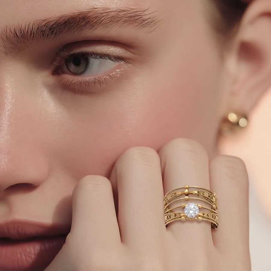 Tuns gold, 21 karat, weight 4.43 grams