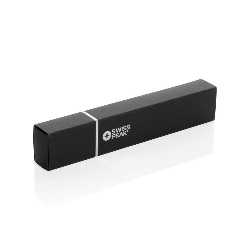 قلم رصاص مزدوج الطرف من Swiss Peak® Storm RCS من الألومنيوم المعاد تدويره - أسود