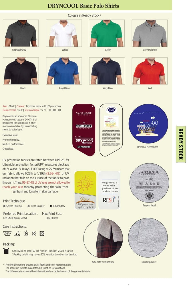 BDNC DRYNCOOL Basic Polo Shirts