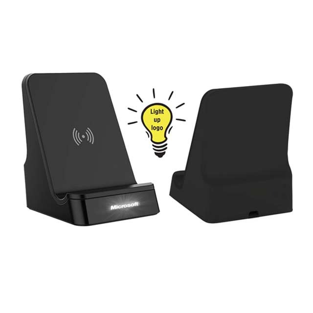 ITWC 15شاحن لاسلكي 15 واط مع شعار مضىء9 BRANDIS - @memorii 15 W Wireless Charger with Light Up Logo