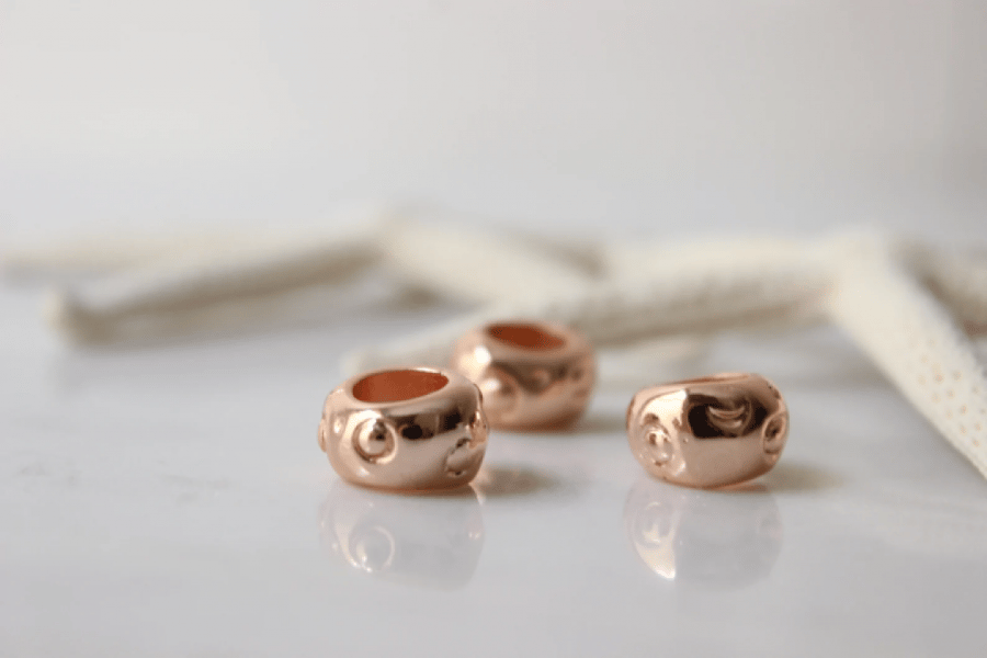7x12mm Rose Gold Beads, Rondelle Beads