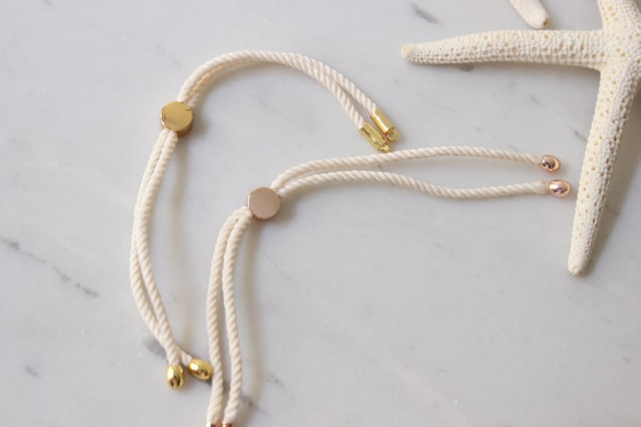 12cm Half Finished Adjustable Bracelet , Cord Bracelet , Cotton Rope Bracelet , Friendship Bracelet