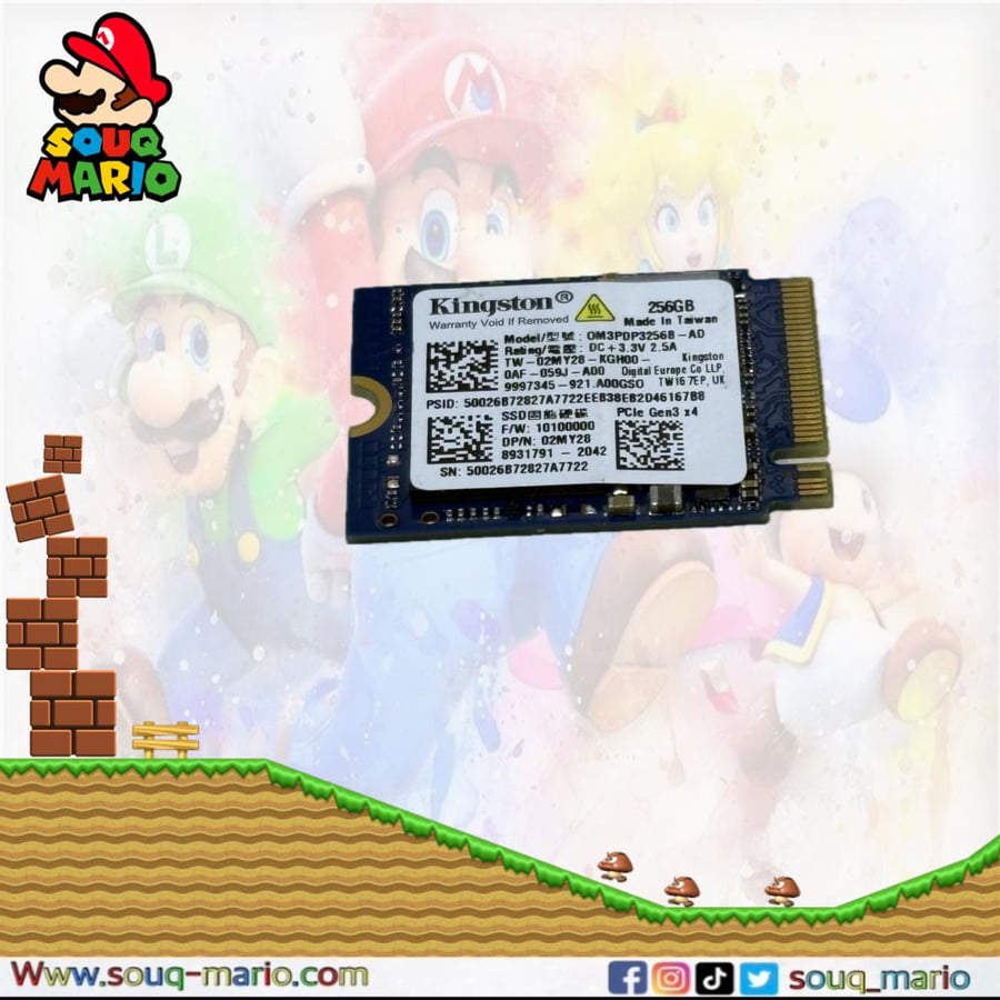 هاردسك SSD كينجستون 256GB M.2 2230 NVMe لتطوير أجهزة الألعاب المحمولة