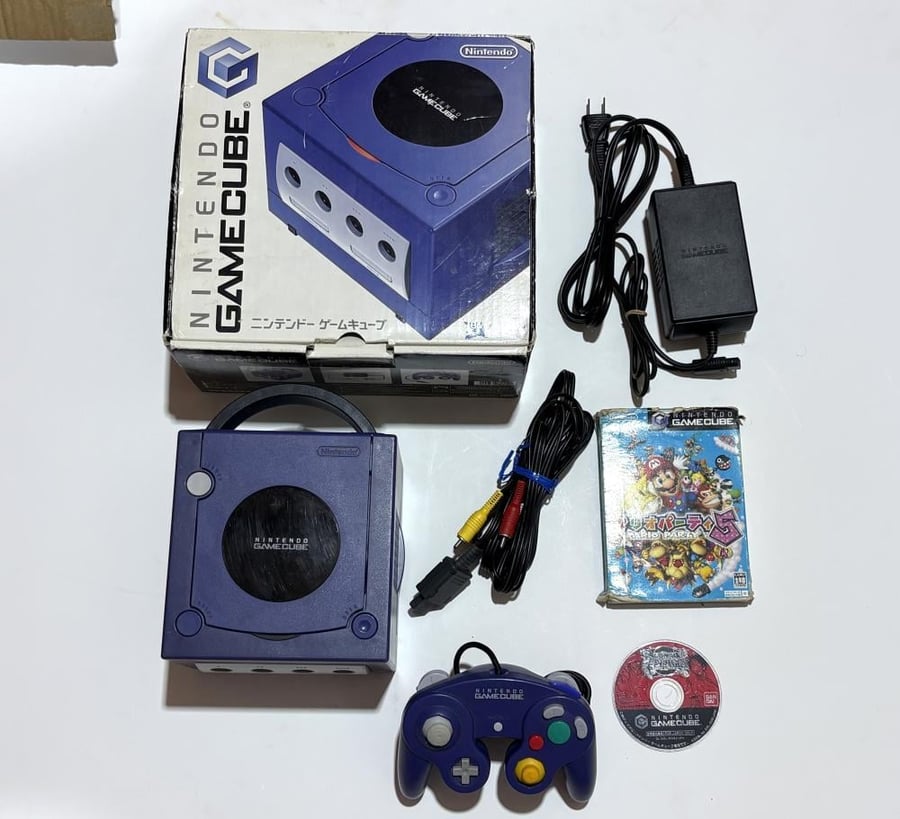 جهاز قيم كيوب بالكرتون (لون بنفسجي) (Game Cube)