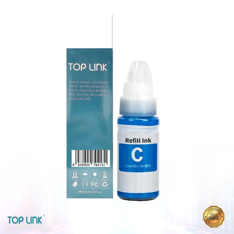 علبة حبر ازرق سائل توب لنك Toplink Liquid Blue Ink103
