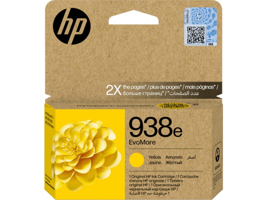 خرطوشة الحبر الأصلية HP 938e EvoMore باللون الأصفر (4S6Y1PE)