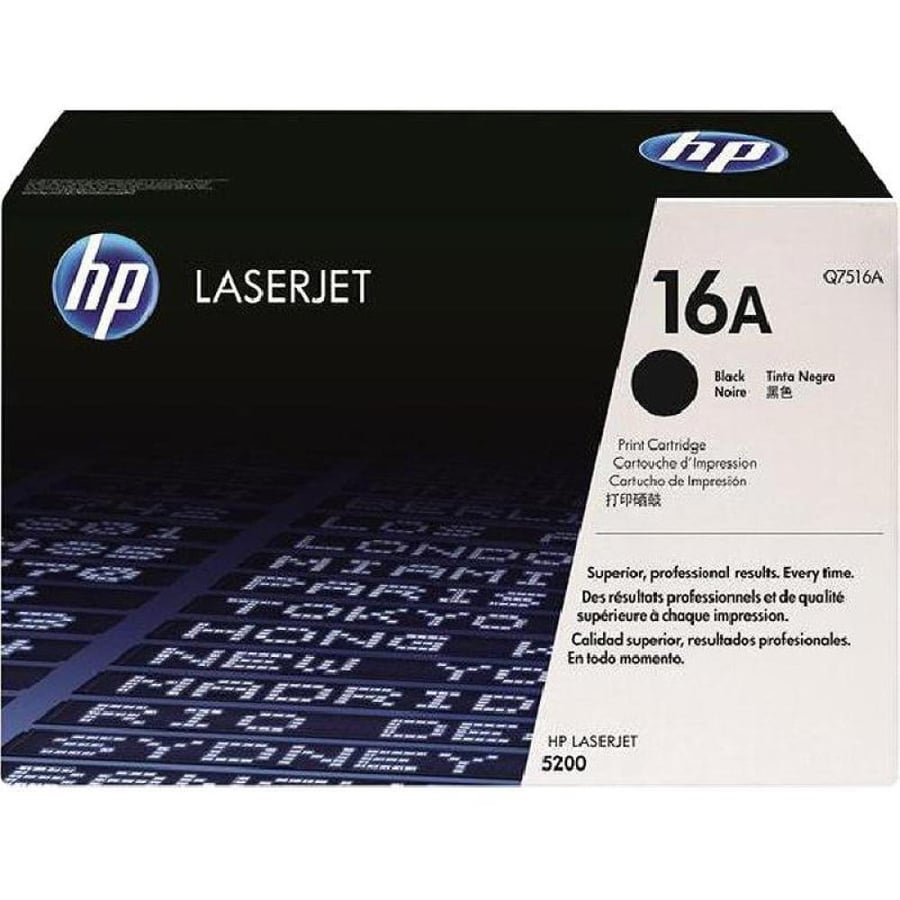 خرطوشة مسحوق الحبر الأسود الأصلية HP 16A LaserJet (Q7516A)