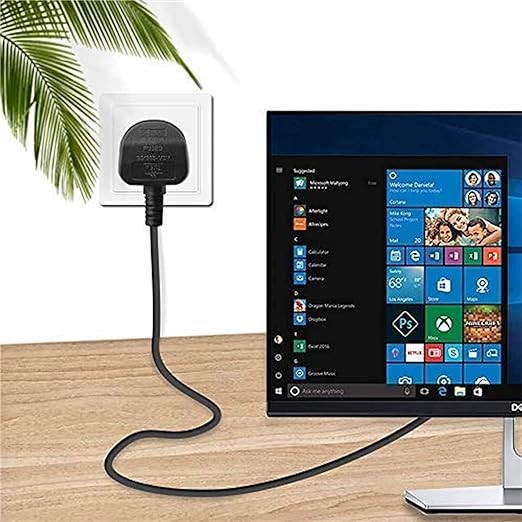 Power cable compatible with desktop computers, monitors, and printers