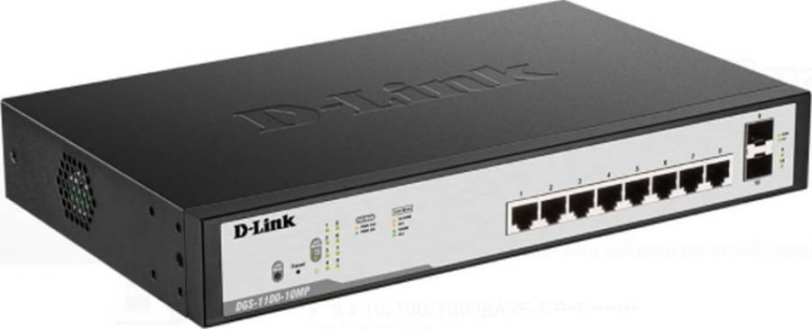 سوتش ديلنك جيجا بيت POEمن ديلنك D-Link Switch Dlink 8 Port Gigabit Poe, DGS-F1100-10PS