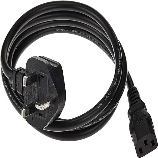 Power cable compatible with desktop computers, monitors, and printers