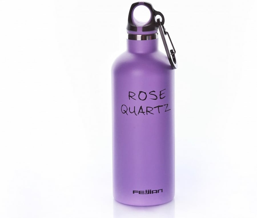 Bottle of Drinks a special design with a pendant that can be attached to the pants (mauve) 500 ml