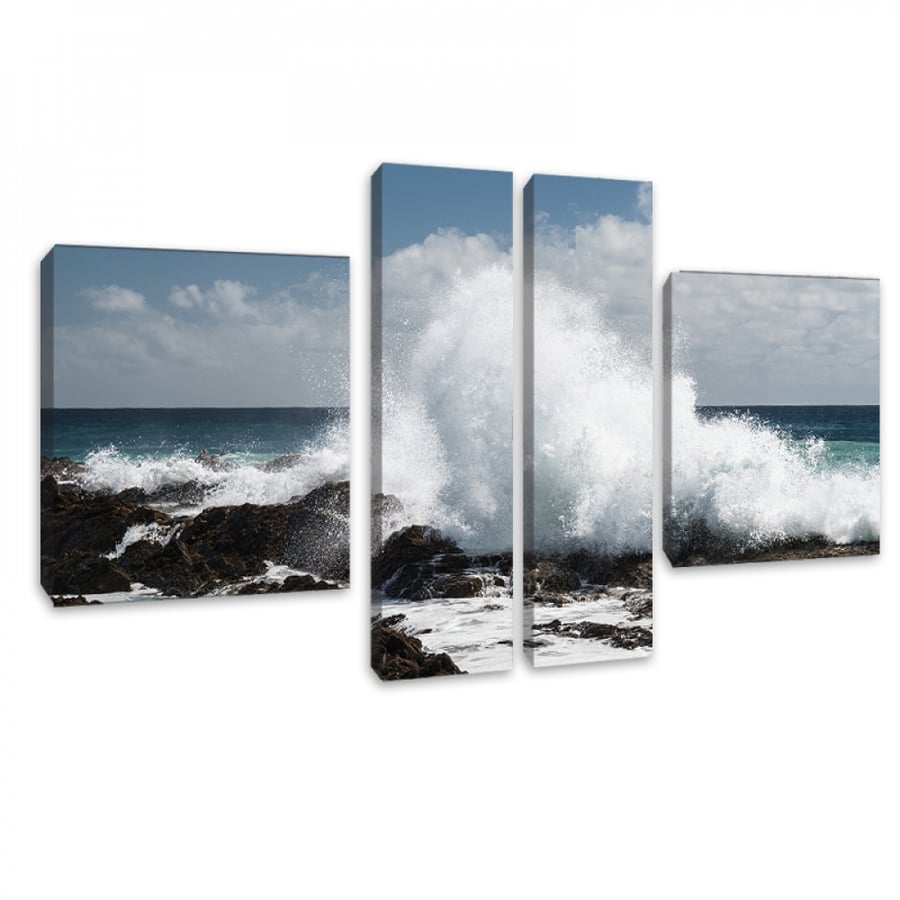 Wall art for home decor printed on luxurious material with hidden frame size 180 × 80 cm