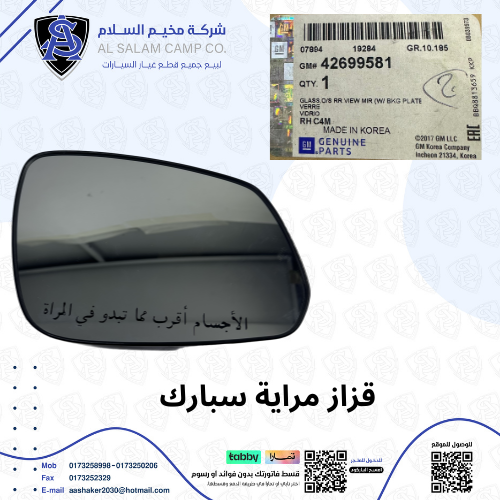 Mirror glass for Sparer door 2016/2023