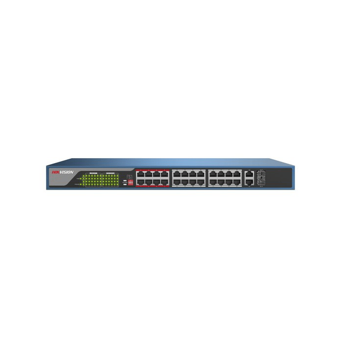 Hikvision 24-Port 100 Mbps Unmanaged PoE Switch