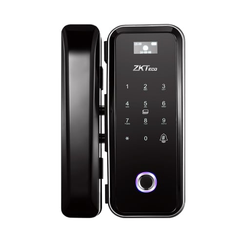 ZKTECO Fingerprint/Password Hybrid Verification Glass Door Lock-Left