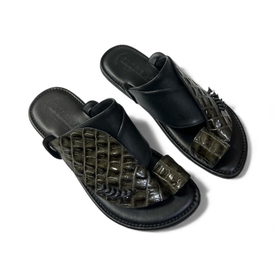 حذاء رجالي شرقي ايطالي R. 419 GREEN. BLACK
