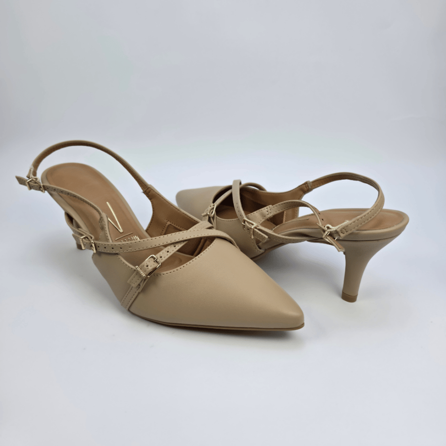 صندل نسائي كعب برازيلي - BEIGE-11851124