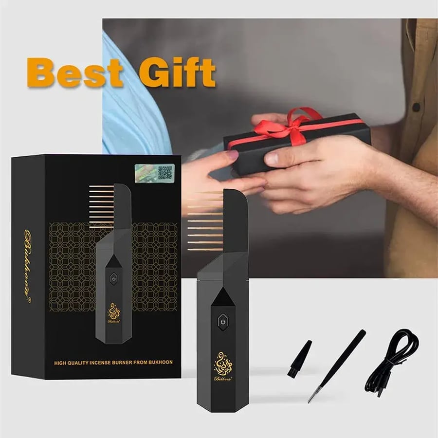 مشط البخور الإلكتروني لتعطير الشعر والملابس والمنزل