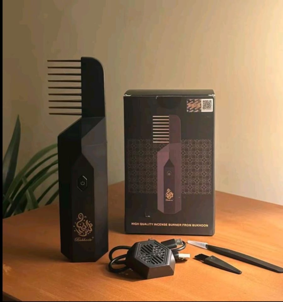 مشط البخور الإلكتروني لتعطير الشعر والملابس والمنزل