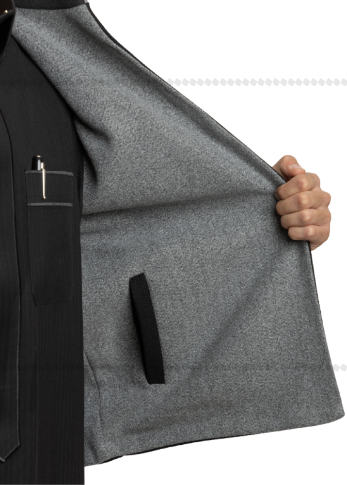 Black / Gray - Front pocket