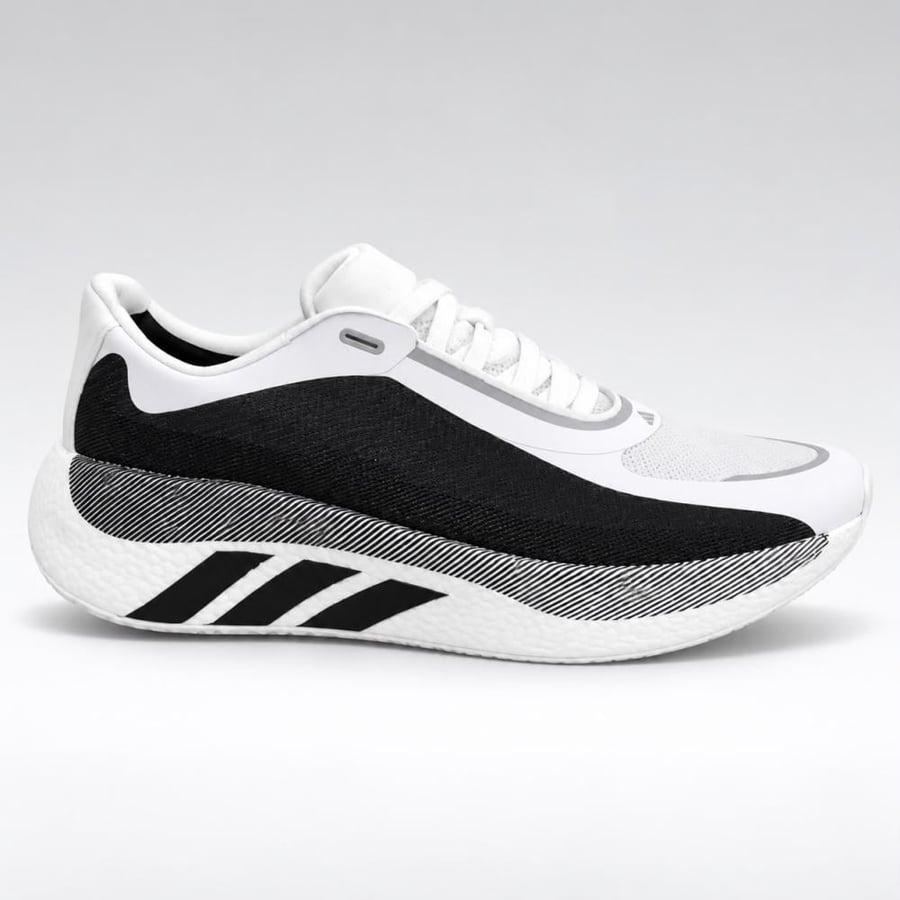 حذاء أديداس HYPERBOOST EDGE للجري رجالي أبيض وأسود