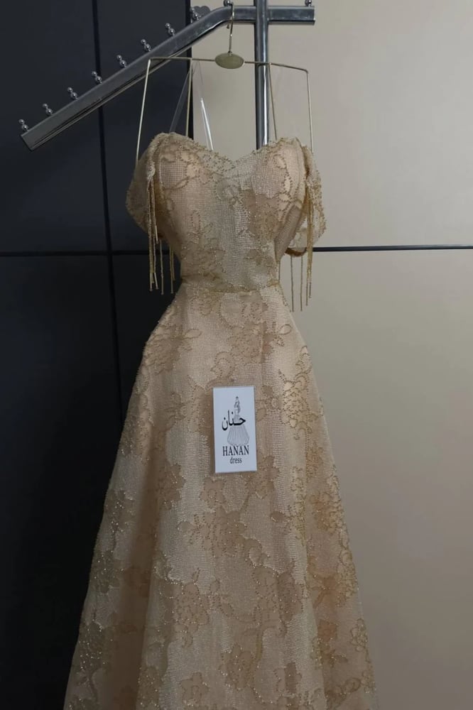 فستان دلي سهره اكمام اوف شولدر