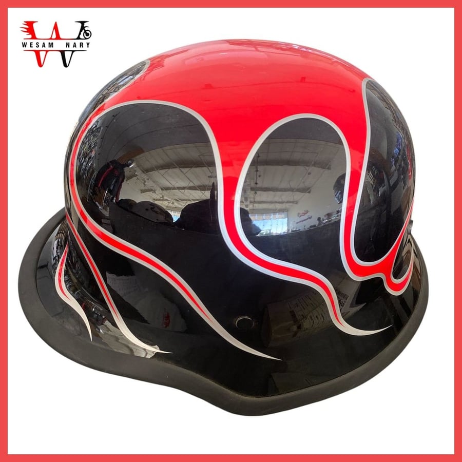 خوذه نص لميع ( أحمر + أسود )