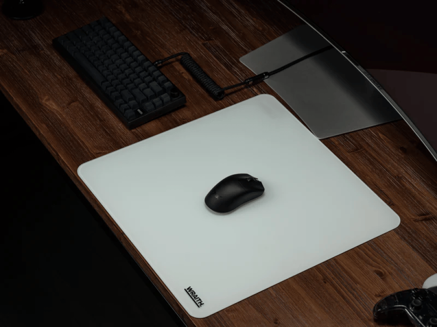 Cosmic Glass V2 Mousepad - Silicone Feet - White