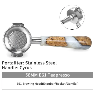 AliKisscafe القهوة Portafilter 58 مللي متر ل E61 Gaggia Nuova Hibrew Breville 9 سلسلة سايروس مقبض إسبرسو اكسسوارات أدوات باريستا