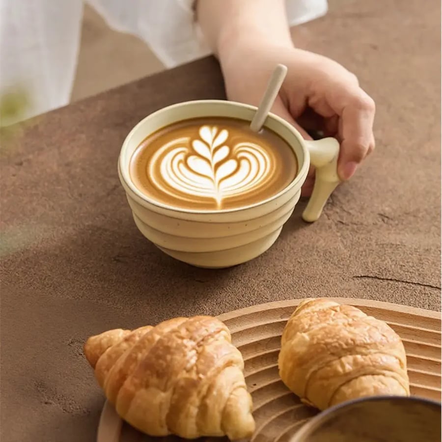 كوب سيراميك خمر 200ML مع صحن