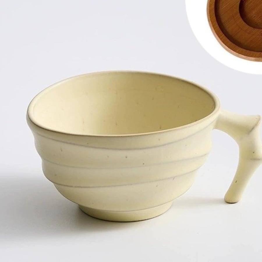 كوب سيراميك خمر 200ML مع صحن