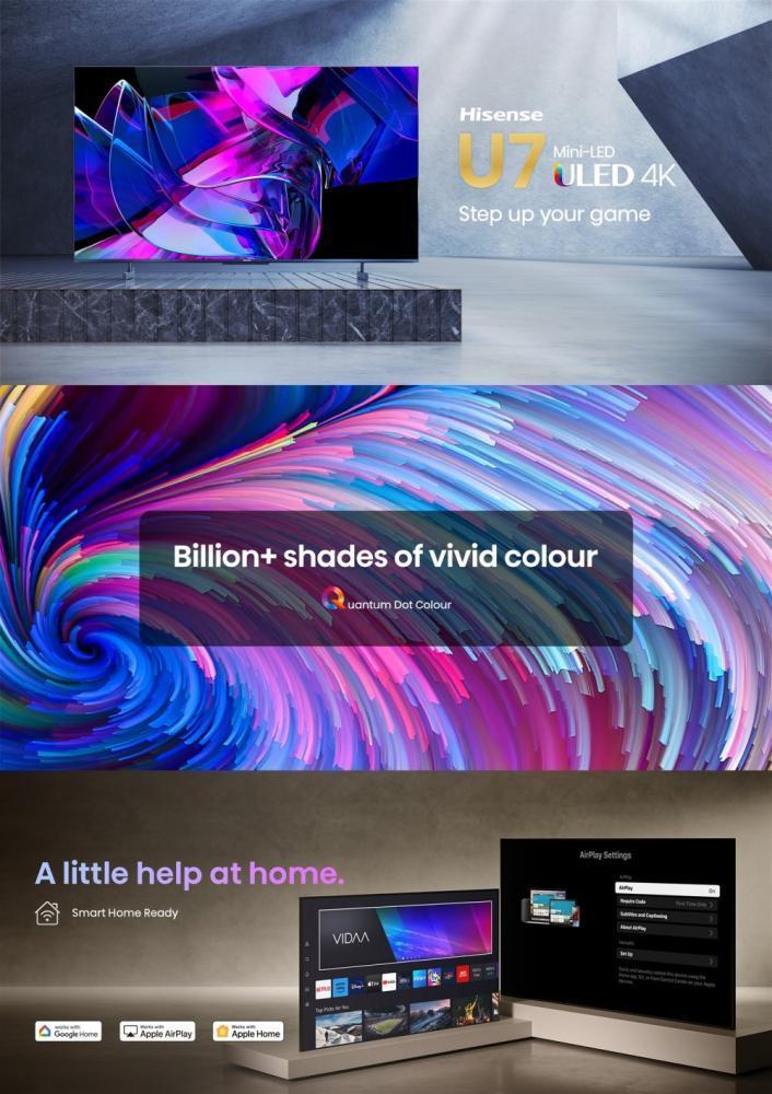 تلفزيون هايسنس 65 بوصة، ذكي، HDR ، 4K ، نظام التشغيل VIDAA