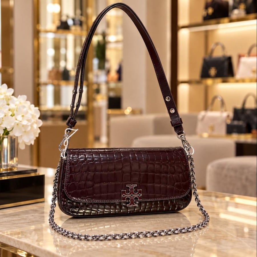 Tory Burch britten embossed convertible