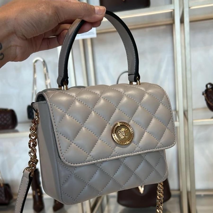 Versace quilted top handle
