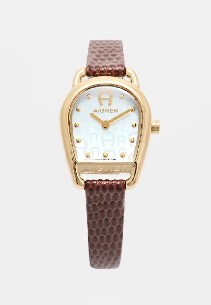 Aigner hermada leather watch