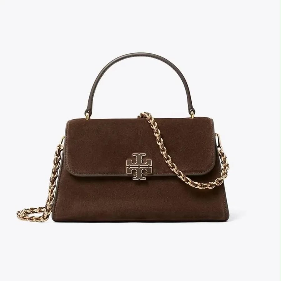 Tory Burch britten suede top handle