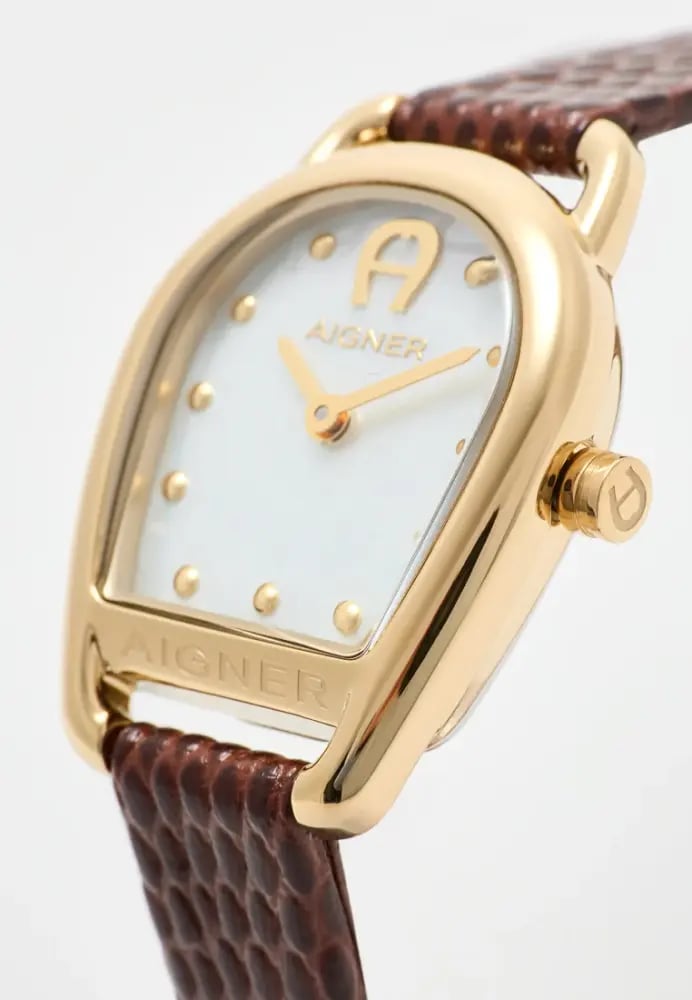 Aigner hermada leather watch