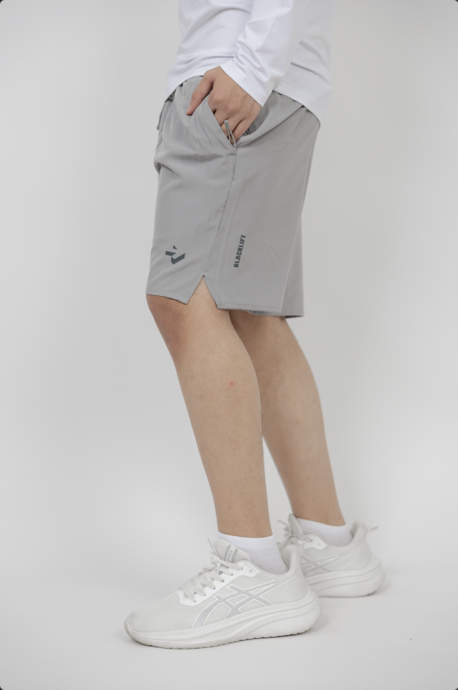 Light grey tailored shorts