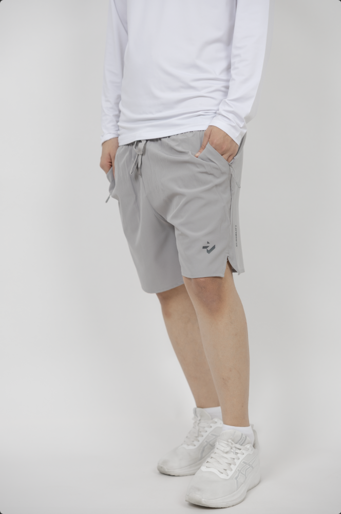 Light grey tailored shorts