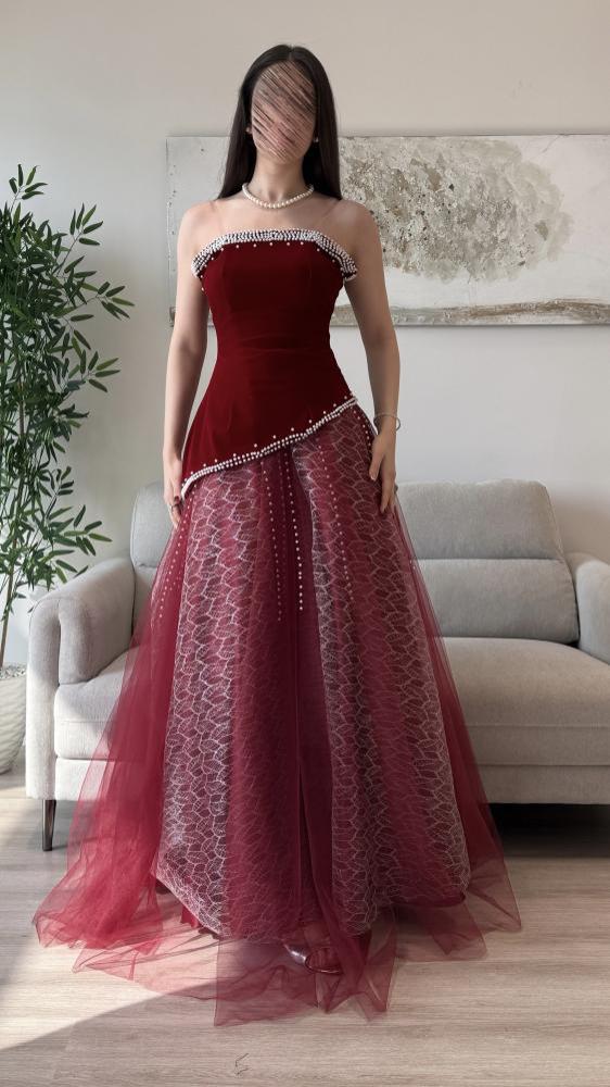 فستان احمر جوخ لول